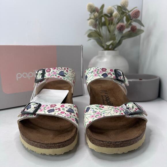 Papillio Birkenstock Namica Suede Leather Wedge Tea Narrow Fit Women 5 NWB - Picture 3 of 11